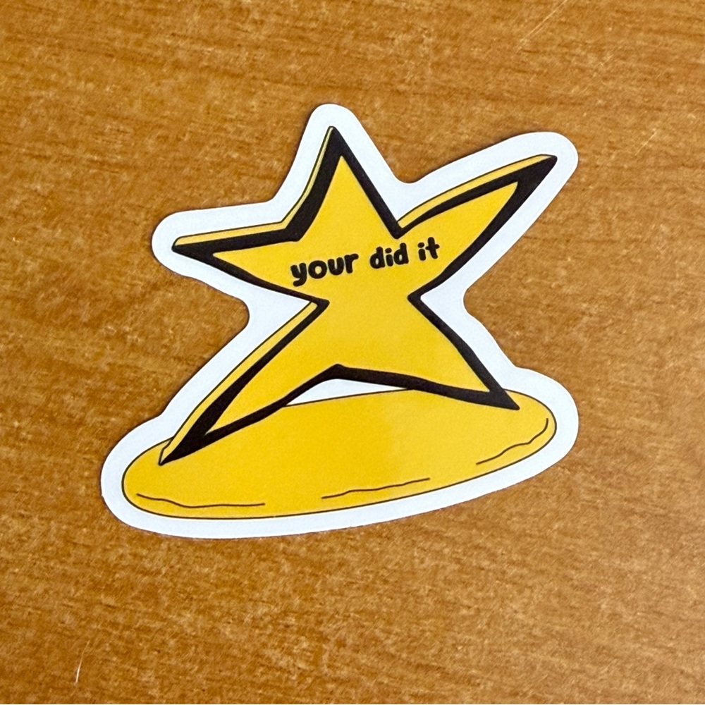 Yellow Star Sticker‎